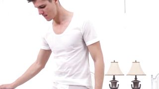 BoyMissionary.com - Submissive Mormon twink's cock worshipped before a sacred, raw ba