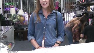 Big booty babe sells her slit to a deviant pawnbroker