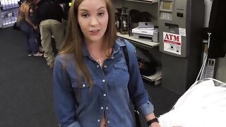 Big booty babe sells her slit to a deviant pawnbroker
