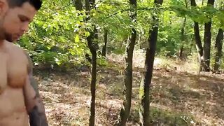 MaskXXX.com - Muscular stud Angelo Godshack's outdoor cock wanking
