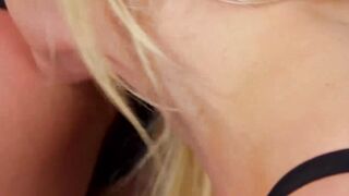 Blonde stepmom Sophia West face sits on teen Destiny Cruz