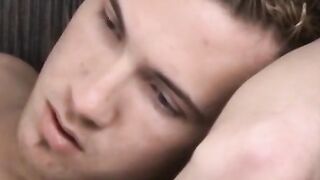Horny boy Chase Gannon jerking off his big dick solo
