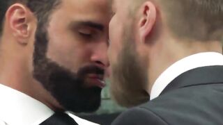 Inked classy hunk Matthew Anders drilling hairy businessman Hoe 2