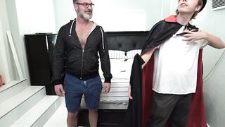 Cute roomate showing a new magic trick