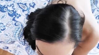Stepbro fucking his stepsis after she sucked his black cock