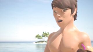 3DGSPOT - Oily Bae Gets Her Vagina Fuck At The Beach! 3D ANIMATION!