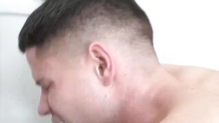 Muscled Myles Dixon licks Josh Cannon ass and slips the dildo inside him Hoe 2
