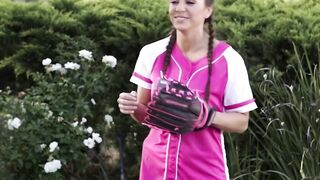 Baseball Player Abigail Mac SHOVES Baseball Bat In Teammate Mandy Muse's Tight Vagina