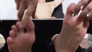 MaleFeetXXX.com - Sexy Dimitri screams and squirms helplessly in a hairy guy's tickle