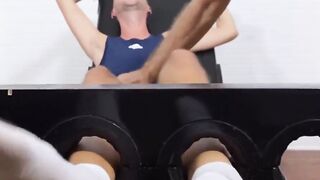 MaleFeetXXX.com - Sexy Dimitri screams and squirms helplessly in a hairy guy's tickle