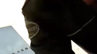 Horny twink sucks and beats off the smooth shaved cock of gorgeous MC stud
