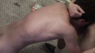 Hard and deep barebacking for a fraternity brother