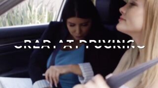 GIRLSWAY - Bad Driver Athena Fleurs Seduces Driving Instructor cougar Romi Rain To Got Her License