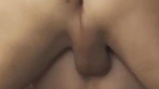 Boyfriend twinks sucking and hard fucking in parents bedroom
