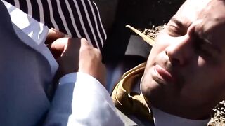 Suit daddy Hector De Silva doggystyle pounding hunk outdoor Hoe 2