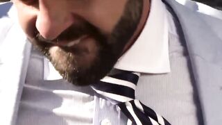 Suit daddy Hector De Silva doggystyle pounding hunk outdoor Hoe 2