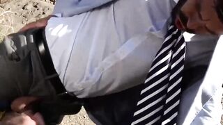 Suit daddy Hector De Silva doggystyle pounding hunk outdoor Hoe 2