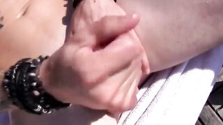 MenWithFur.com - Skinny deviant strokes his hairy long cock with passion