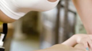 Thin Masseuse Gizelle Blanco Offer Pretty Bestie Alison Rey An Intimate Oiled Grind