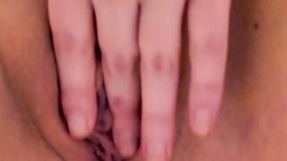 Chubby MILF Abby Adore plays tits and fingers pussy in the bathroom