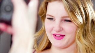 Chubby teen Eliza Eves seduced by redhead babe Aria Carson