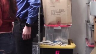 Young thief Kenzi Ryans fucked and sucking police dick