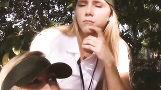 Lascivious pussy stuffed with dildo by outdoorsy 18yo