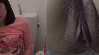 NipponPissTV.com - Japanese babe filmed peeing in public bathroom with hidden cam