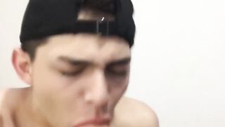 BreedingLatino.com - Ass fingering session with young inked twink in a cap