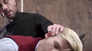 FatherXXX.com - Priest pleasures petite catholic with toys and delivers a raw, divine
