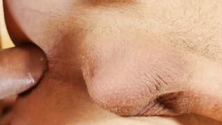 Muscular daddy Zack Hood makes his petite twink lover Dom Ully moan from pleasure