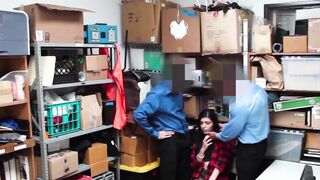 Latina Audrey Royal penetrated with two police cocks