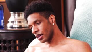 TwinkStrokes.com - Black twink Anton Marceau drills twink Justin Stone with his massi
