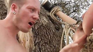 BoyDungeon.com - Naughty tied up bitch's enjoyment of hard and rough anal domination
