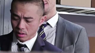 Asian intern Nate Grimes is fisted and dominated by boss Niko Reeves