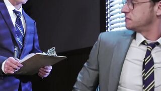 Asian intern Nate Grimes is fisted and dominated by boss Niko Reeves