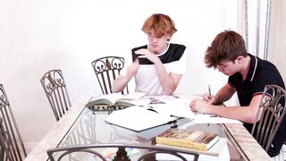 Jordi Massive fucks Skylar Finchh and Oliver Carter while studying