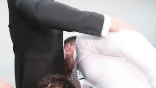 PlayingMen.com - Drew Dixon's massive cock taken by hot Sir Peter in a foursome