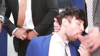 PlayingMen.com - Drew Dixon's massive cock taken by hot Sir Peter in a foursome