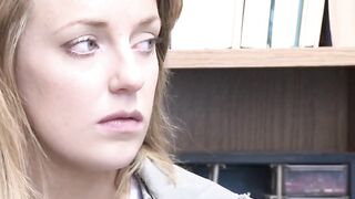 ShopliftersPunished.com - Blonde thief Kate Kenzi receives messy facial after rough h