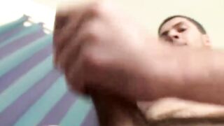 Straight inked dudes jerk off until they cum hard