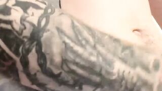 Tattooed straight jock stroking his hard cock for you