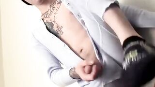 Str8Thugs.com - Jock's tattooed straight hard cock stroking session for your viewing