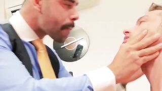 PlayingMen.com - Businessmen relax and then have passionate sex in their cozy office