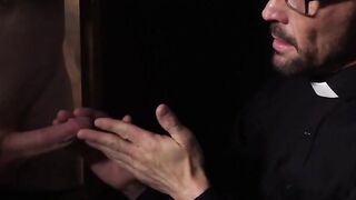 FatherXXX.com - Facial cumshot on pastor's face as act against god