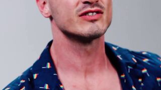Hunk Derek irresistibly kissed Devin in an erotic photoshoot