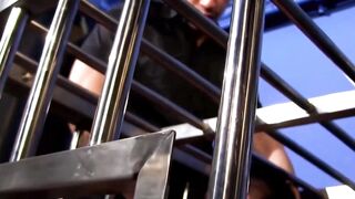 BoyzJapan.com - Horny cop Duncan Ku interrogates and fucks caged prisoner Bird
