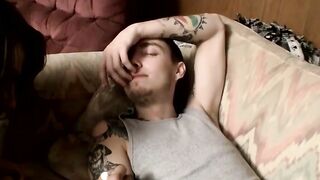 Playful Devin Reynolds is joined by Blinx in wanking session