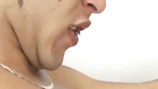 OTBXXX.com - Youthful latino stuffs his mouth with cock before intense bareback fucki