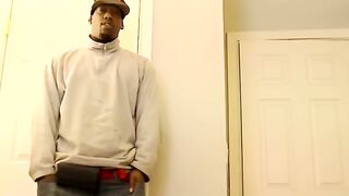 JoeSchmoeXXX.com - Big Daddy Joe can't resist gagging on that huge black cock